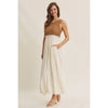 CONTRAST OPEN KNIT MAXI DRESS