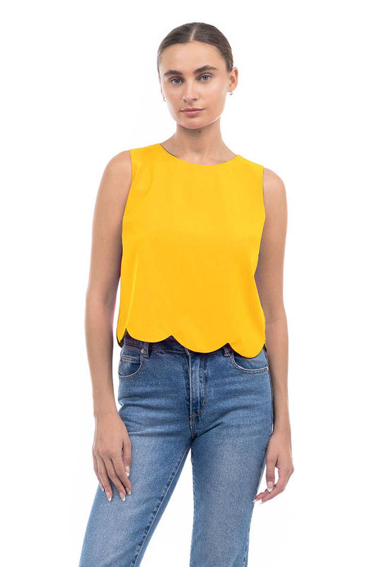 SCALLOPED HEM TOP