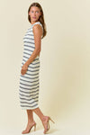 STRIPE STRETCH LACE DRESS