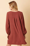 BALLOON LONG SLEEVE DRESS