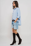 STRIPED TWILL BUTTON SHIRT
