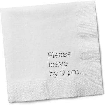 LEAVE BY 9  NAPKINS