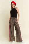 LEOPARD TROUSER RED PANEL
