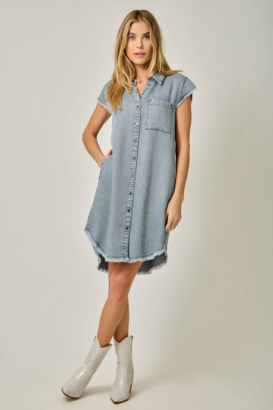 FLUTTER SLEEVE DRESS