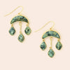 STONE CRESCENT DROP EARRINGS