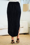 CRINKLE SUEDE SKIRT