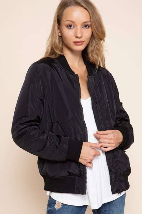 SATIN BOMBER JACKET