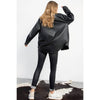 LEATHER BUTTON UP JACKET