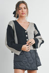 COLOR BLOCK CARDIGAN