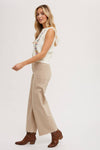 EMBROIDERED KNIT TANK CREAM