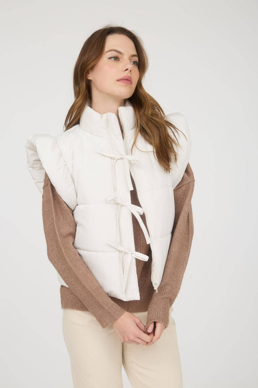 FLUTTER SLEEVE PUFFER VEST
