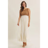 CONTRAST OPEN KNIT MAXI DRESS