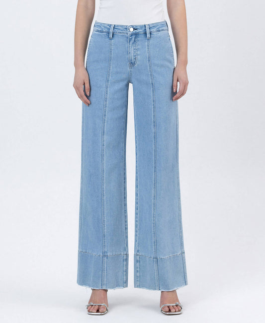 SIDE POCKET WIDE JEANS