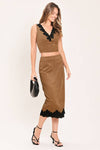 FAUX SUEDE SKIRT