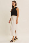 SWEATER MIDI DRESS TIE BACK