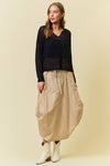 V-NECK OPEN KNIT SWEATER