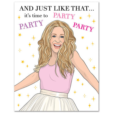 TIME TO PARTY BIRTHDAY CARD