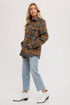 BRUSHED FLANNEL PLAID SHACKET