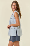 STRETCH KNIT OPEN VEST