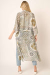 PAISLEY PRINT BELTED DUSTER