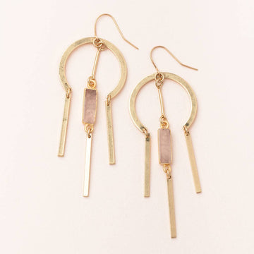 DREAM ROSE QUARTZ EARRINGS