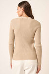 BUTTON DETAIL RIB SWEATER