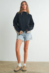 TWO TONED TURTLENECK SWEATER