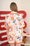 FLORAL AND FRUIT PRINT SHIRT
