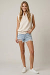 MODAL HALF ZIP TANK TOP