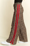 LEOPARD TROUSER RED PANEL