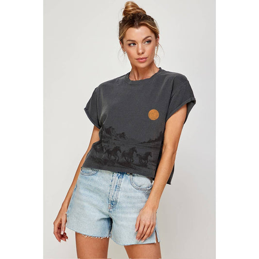 WILD HORSES CROP TOP