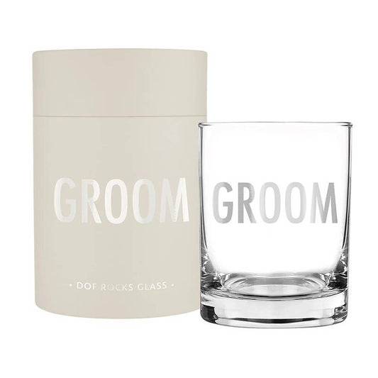 GROOM ROCKS GLASS