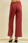 TERRA COTTA PINTUCK PANTS