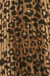LEOPARD PLEATED SKIRT