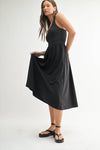 BREEZE EASE RIB TANK MIDI DRESS