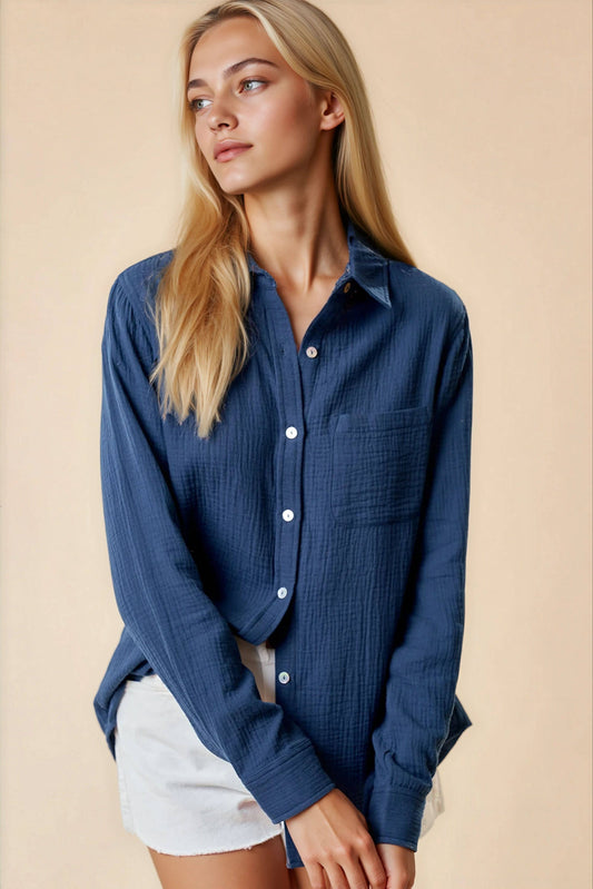 TEXTURED COTTON SHIRT