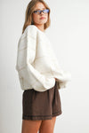 CHECKERED KNIT SWEATER