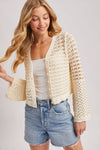 OPEN-KNIT CROCHET CARDIGAN