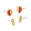 HALF CIRCLE + BAR 2PK STUDS