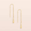 TEARDROP GOLD THREADER EARRINGS