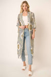 PAISLEY PRINT BELTED DUSTER