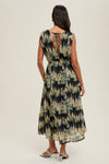 FLORAL SLEEVELESS MIDI DRESS