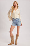 OPEN-KNIT CROCHET CARDIGAN
