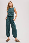 SLEEVELESS KNIT ACTIVE JUMPSUIT