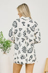 LINE DOODLE BUTTON DOWN SHIRT
