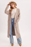 FUZZY KNIT SWEATER CARDIGAN
