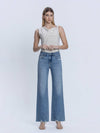 SLANT SIDE SEAM FLARE JEANS