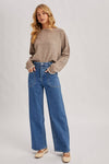HIGH-RISE SEAMED POCKETS STRAIGHT LEG JEANS