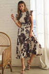 FLUTTER SLEEVE DRESS