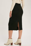 MIDI SWEATER SKIRT BLACK